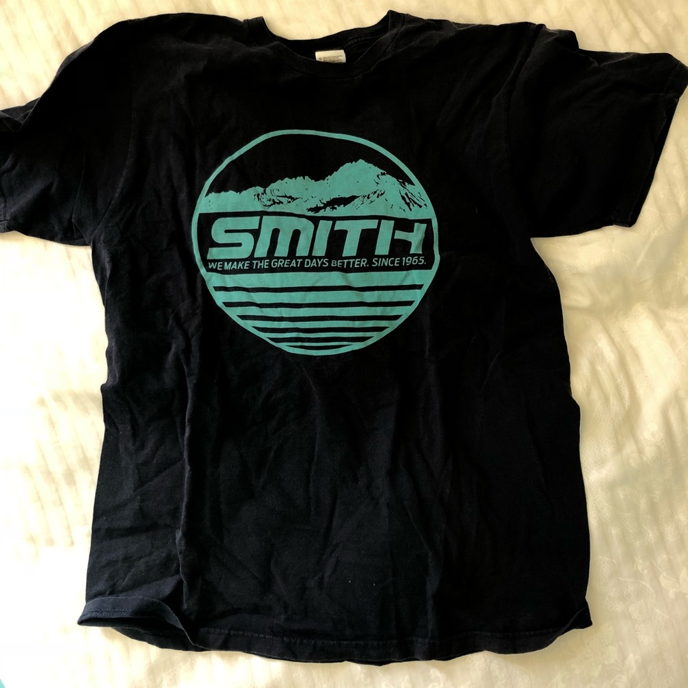 Smith tee. Navy and turquoise